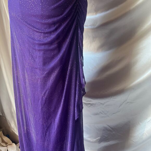Jody California Purple Sparkle long maxi/prom dress - Picture 5 of 8